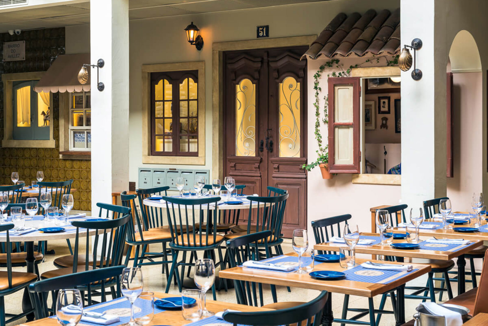 Bairro do Avillez restaurant featuring Joana's Walls have Ears installation.